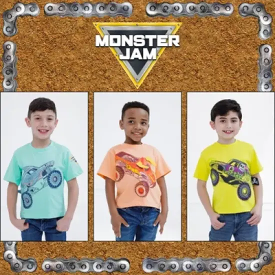 Monster Jam Grave Digger El Toro Loco Megalodon Truck T-Shirt Toddler image {6}