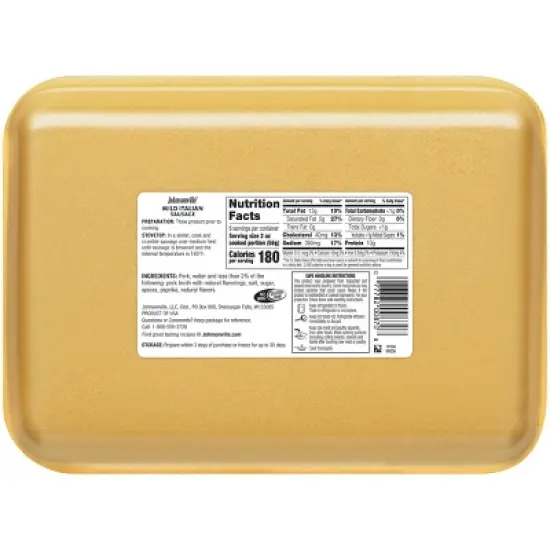 Johnsonville Mild Italian Ground Sausage - 16oz image {1}