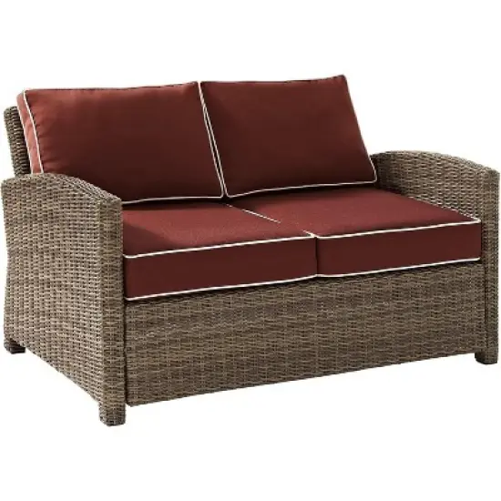 HomeStock Bradenton Outdoor Wicker Loveseat image {10}