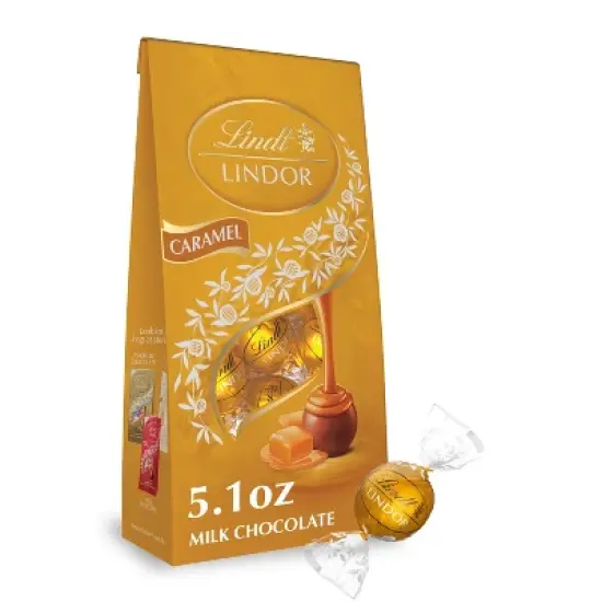 LINDOR, Lindt Caramel Chocolate Candy Truffles - 5.1oz image {10}