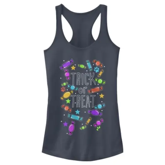 Junior's Lost Gods Halloween Candy Explosion Racerback Tank Top image {3}