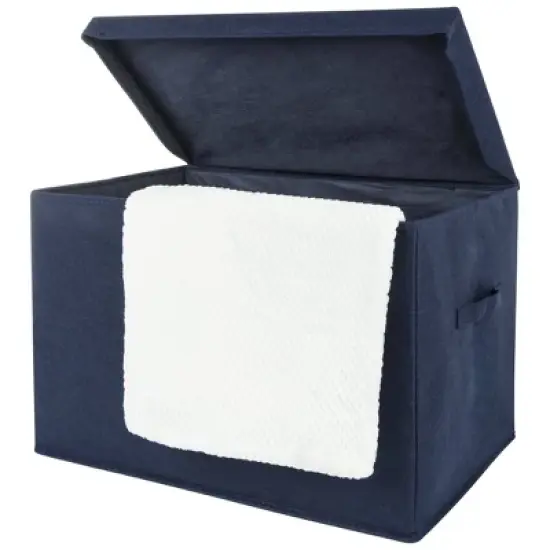 Sammy & Lou Printed Felt Toy Chest - Navy image {4}