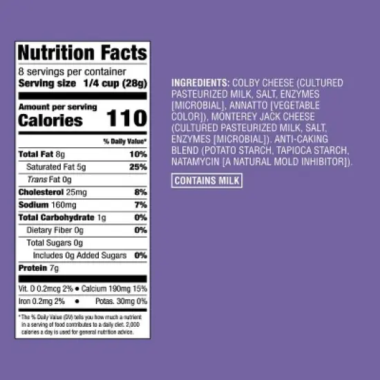 Shredded Colby Jack Cheese - 8oz - Good & Gather&trade; image {3}