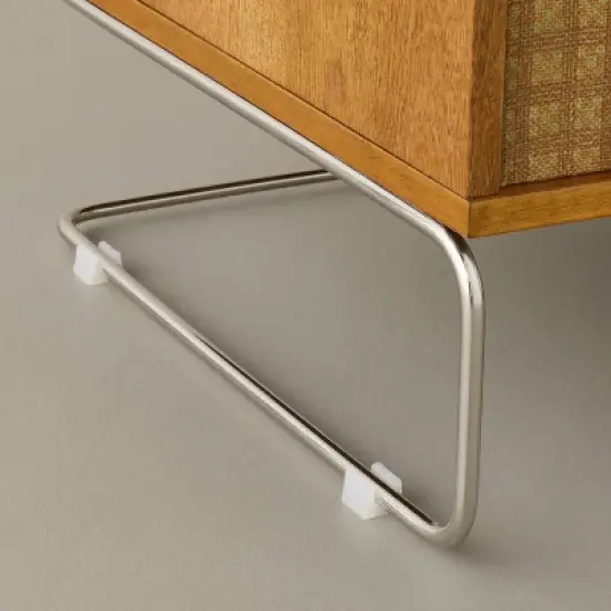 Wood and Fabric Vinyl Decorative Storage Cabinet - Hearth & Hand&trade; with Magnolia image {4}