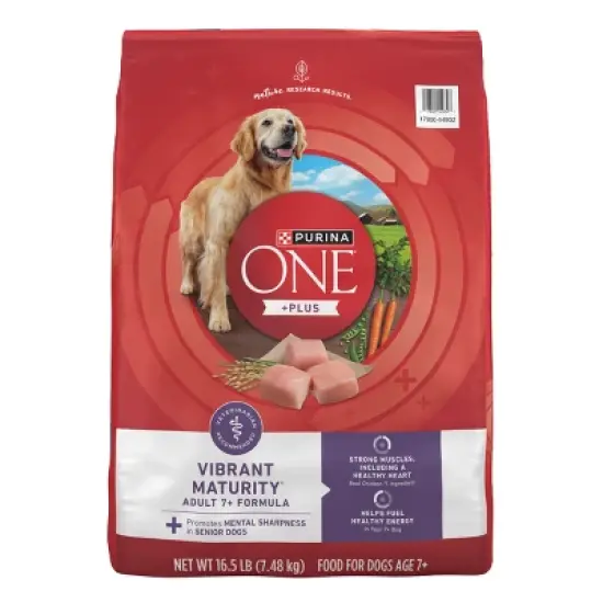 Purina ONE SmartBlend Vibrant Maturity Natural Chicken Flavor Dry Dog Food for 7+ Senior Dogs image {9}