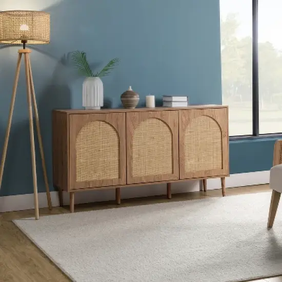 Philemon &nbsp;56Wide Modern Cabinet Sideboard with Rattan Design | Karat Home image {10}