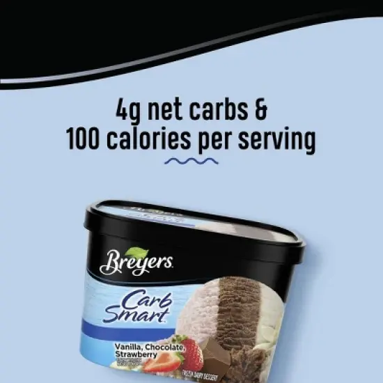 Breyers Carb Smart Vanilla + Chocolate + Strawberry Frozen Dairy Dessert - 48 fl oz image {4}