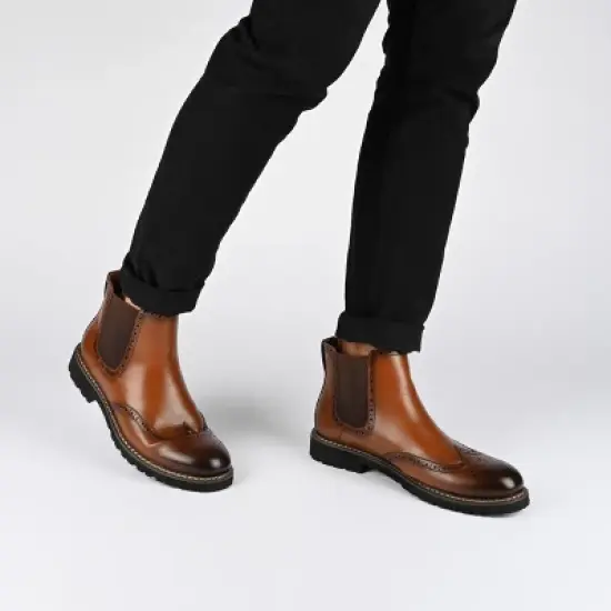 Vance Co. Hogan Tru Comfort Foam Wingtip Slip-on Chelsea Boot image {8}