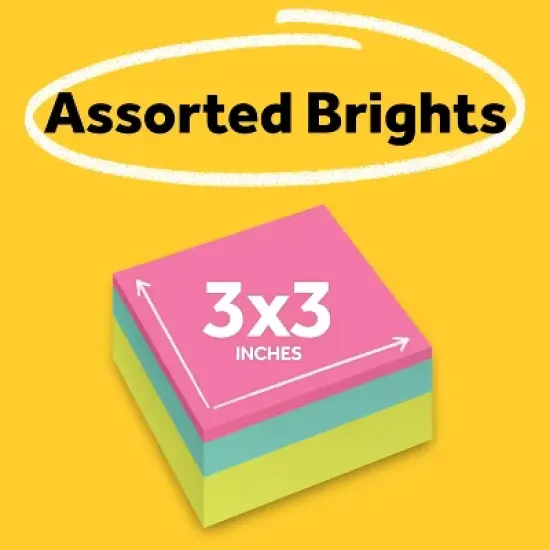 Post-it 3" x 3" Notes Cube 400 Sheets/Cube - Pink Wave: Multicolor Sticky Notes, Uncoated Paper, Art & Design Theme image {1}