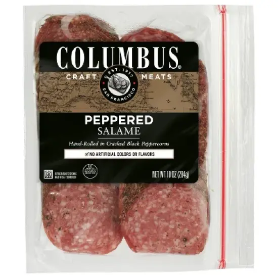 Columbus Peppered Salame Deli Meats - 10oz image {7}
