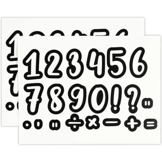 Bright Creations 146 Piece Alphabet, Numbers, Punctuation White Cutout Letters for Bulletin Board, Classroom, Chalkboard, 3.2 Inch image {4}