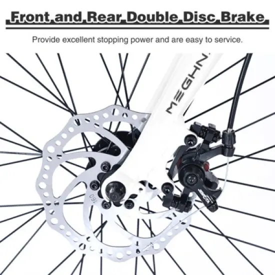 Aukfa 20"Adult Folding Bike - Lightweight Aluminum Frame, 7-Speed and Dual Disc Brakes, Compact Urban Commuter Bike, Unisex image {6}