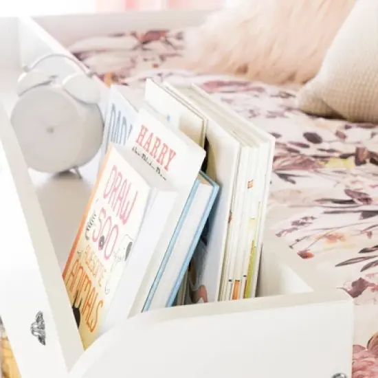 Twin Tiara Loft Bed with Desk   Pure White  - South Shore image {4}