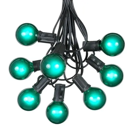 Novelty Lights 100 Feet G40 Globe Outdoor Patio String Lights, Black Wire image {13}