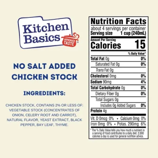 Kitchen Basics Gluten Free Unsalted Chicken Stock - 32oz image {4}