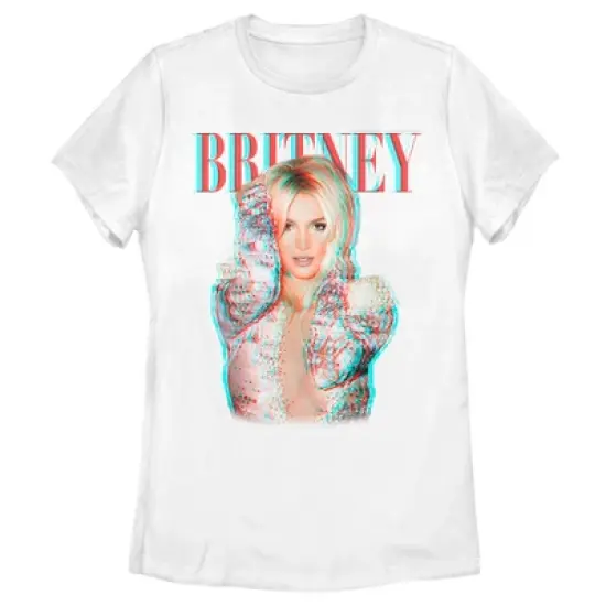 Women's Britney Spears Pop Star Glitch T-Shirt image {3}