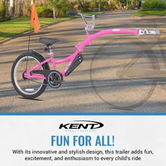 KaZAM Co-Pilot Bike Trailer - 20 Inch Bike Trailer w/ Adjustable BMX Stem & Handlebar - Lightweight Aluminum Frame - Perfect for Family Rides image {7}