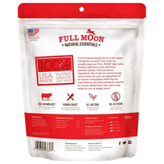Full Moon Essentials Jerky Beef Tenders Dog Treats - 14oz image {1}