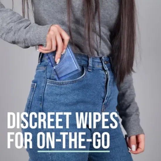 A Little Discretion, Please | Individually Wrapped Flushable Wipes Discreet Unmarked Packaging | Unscented image {1}