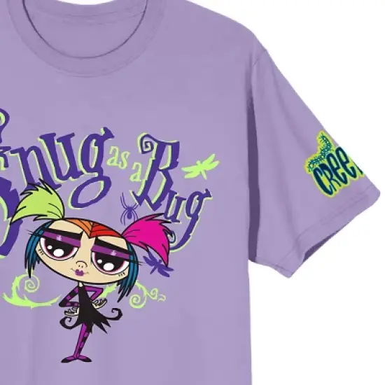 Growing Up Creepie Snug As A Bug Crew Neck Short Sleeve Purple Haze Women's T-shirt image {2}