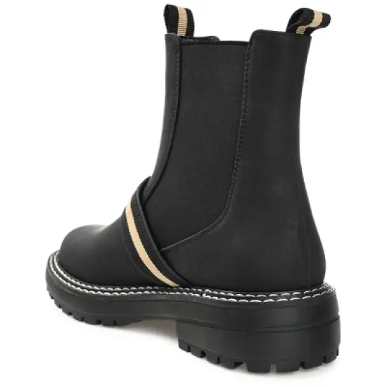 Journee Collection Womens Rilie Round Toe Block Heel Ankle Booties image {6}