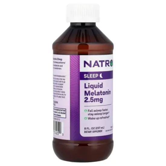 Natrol Liquid Melatonin, Berry, 2.5 mg, 8 fl oz (237 ml) image {3}