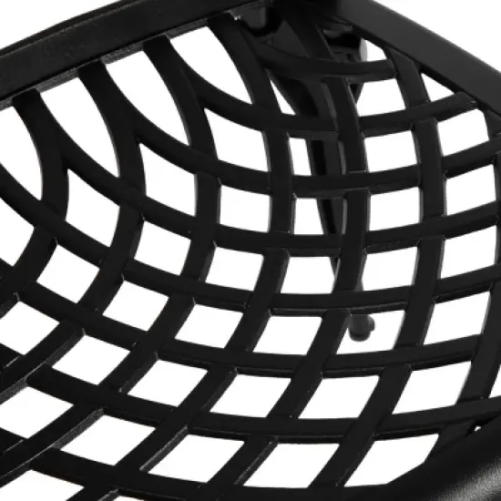 3 Piece Patio Seating Set, Aluminum Patio Accent Chairs Set Of 2 With Umbrella Hole,All Weather Square Metal Bistro Table Set -Maison Boucle image {6}