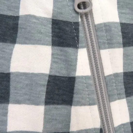 Honest Baby Organic Cotton Reversible Wearable Blanket - Painted Buffalo Check Gray - L image {4}