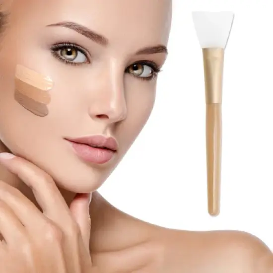 Unique Bargains Lightweight Facial Mask Brush Yellow 1 Pc image {1}