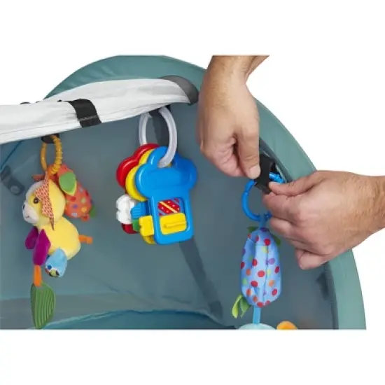 KidCo PeaPod Camp Lightweight Pop Up Child Portable Travel Bed Tent Extension with Retractable Sun Shade, Storage Pocket, and Carry Bag image {1}