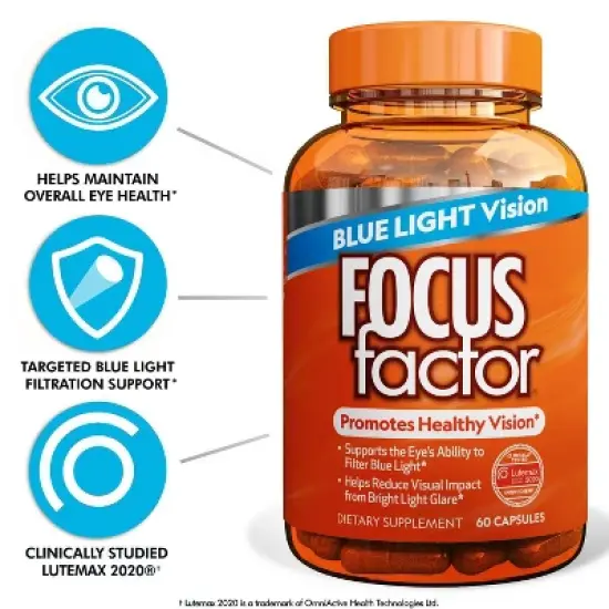 Focus Factor Blue Light Vision Vitamin Supplements image {2}