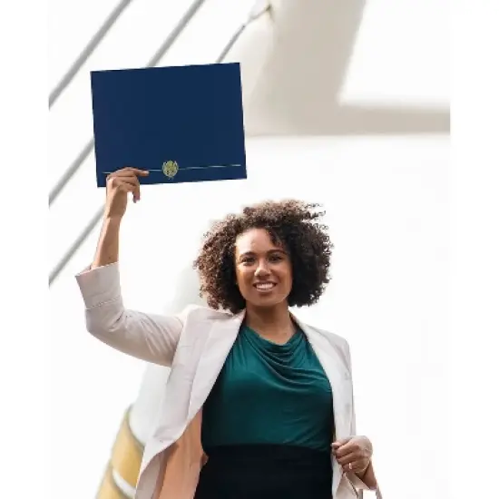 Great Papers Classic Crest 9.38" x 12" Certificate Covers Navy 408775 image {3}