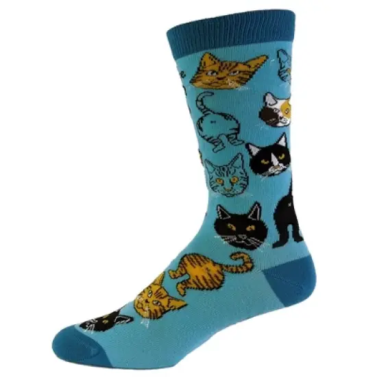 Crazy Dog Women's Pet All The Cats Socks Funny Cat Face Hilarious Kitten Novelty Footwear image {2}