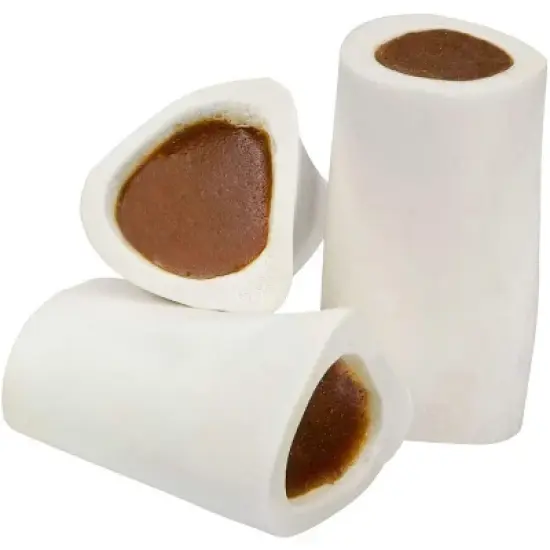 Pawstruck Small Filled Dog Bones Made in USA Stuffed Bulk 3" Femur Dog Dental Treats & Chews, American Made image {5}