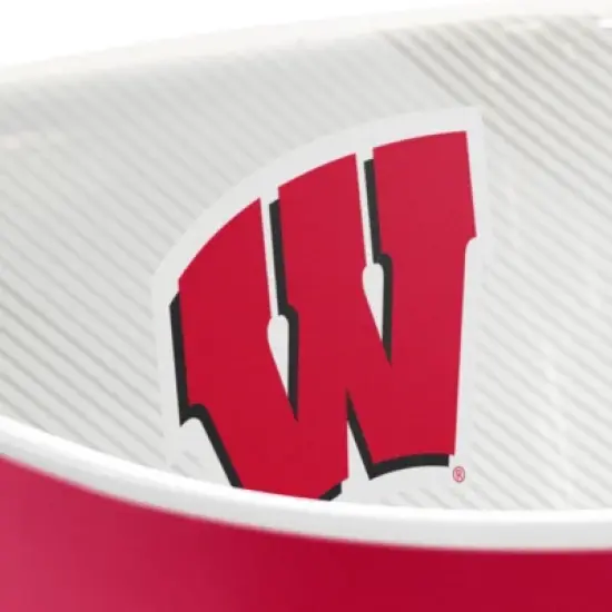 NCAA Wisconsin Badgers Serving Bowl: Melamine Rounded Square, 15 Volume Capacity image {2}