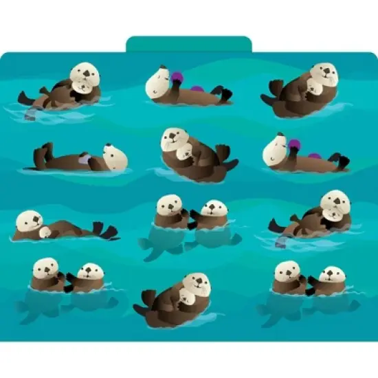 Barker Creek 24ct File Folders - Sea & Sky: Cardstock, Multicolor, Top Tab, Stationery Organizer, 100 Sheet Capacity image {2}