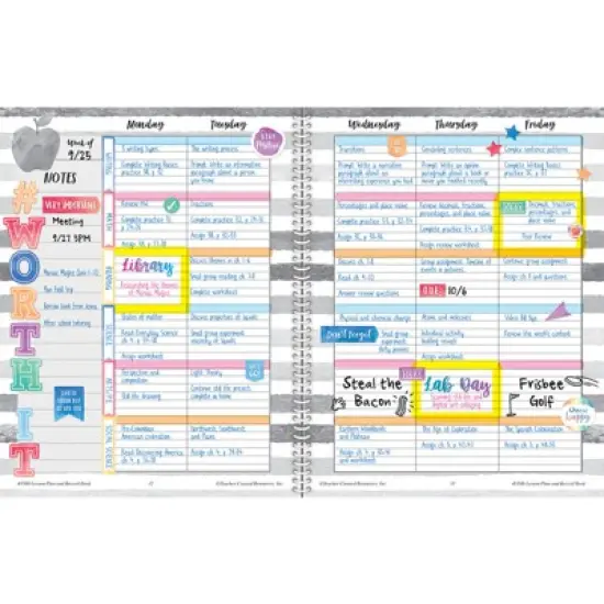 Teacher Created Resources Watercolor Lesson Plan and Record Book image {4}