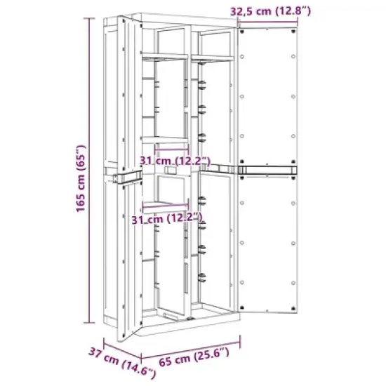 vidaXL Outdoor Storage Cabinet Grey and Black Polypropylene Medium image {11}
