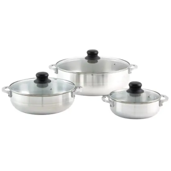 IMUSA 3pc Basic Caldero Set with Glass Lid: Aluminum Cookware, 6-Piece, Electric & Gas Compatible, Hand Wash image {6}