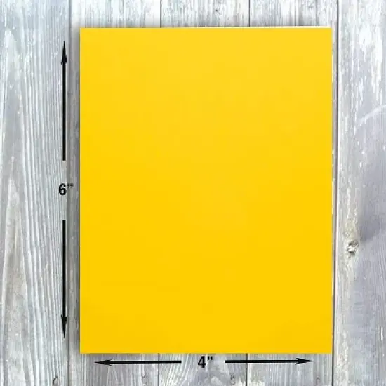 Hamilco Colored Scrapbook Cardstock Paper 4x6 Card Stock Paper 65 lb Cover 100 Pack (Dandelion Yellow) image {2}