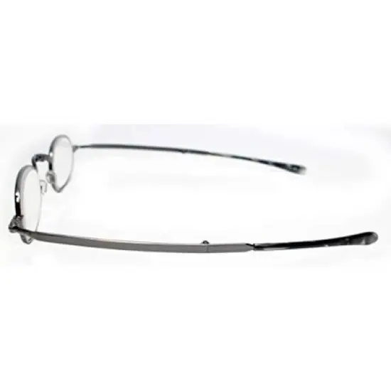Calabria Spec-Folding COMPACT Metal Designer Reading Glasses Antique Silver+1.50 image {1}