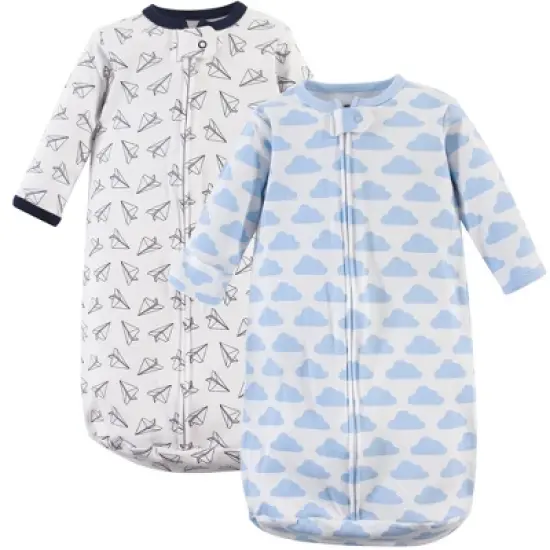 Hudson Baby Infant Boy Cotton Long-Sleeve Wearable Sleeping Bag, Sack, Blanket, Paper Airplane image {2}