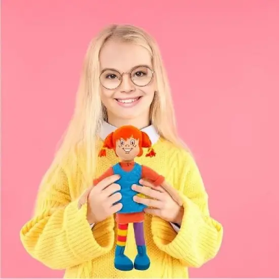 Mighty Mojo Pippi Longstocking Plush Doll 12" image {1}