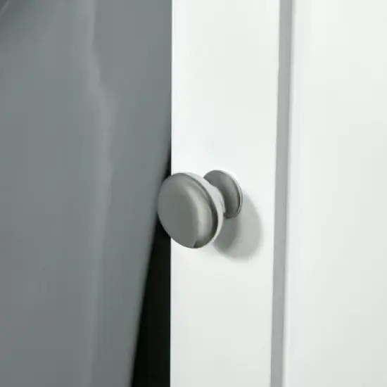 kleankin Over The Toilet Storage, Bathroom Organizer with Adjustable Inner Shelf, and Door Cabinet, White image {5}