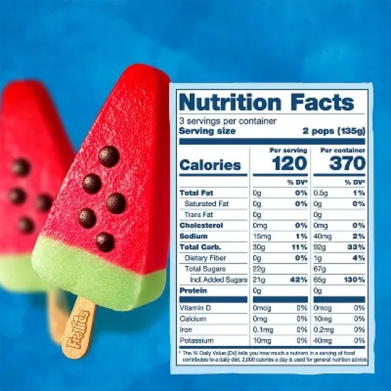 Frollies Watermelon Fruity Ice Pops - 15 fl oz/6ct image {7}