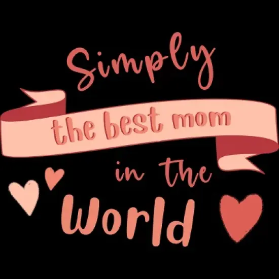 Junior's Design By Humans Mother's Day Simply the Best Mom Banner By BoogieCreates T-Shirt image {1}