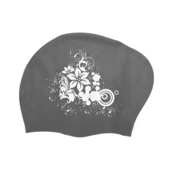 Unique Bargains Women's Silicone Floral Pattern Swim Cap 1 Pc image {6}