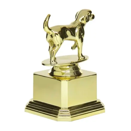 Original Spec Top Dog Trophy: Gold Dog Show Award, Indoor Decorative Object, Animal Figurine, Paper Riot Co. image {2}