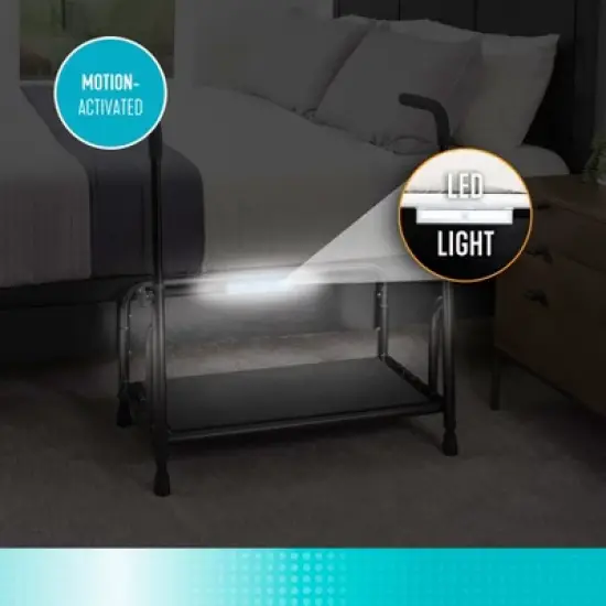 Stander Step Stool, Heavy Duty Bed Step with Adjustable Hand Rails image {5}