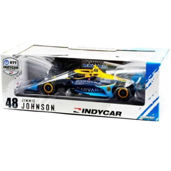 Dallara IndyCar #48 Jimmie Johnson "Carvana" Chip Ganassi Racing "NTT IndyCar Series" (2021) 1/18 Diecast Model by Greenlight image {2}